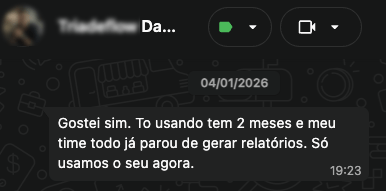 Depoimento de cliente do Dashfy