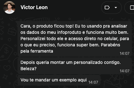 Depoimento de cliente do Dashfy